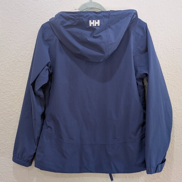 Helly Hansen Womens Rain Jacket Small Blue Waterproof Windproof Helly Tech - Picture 3 of 12